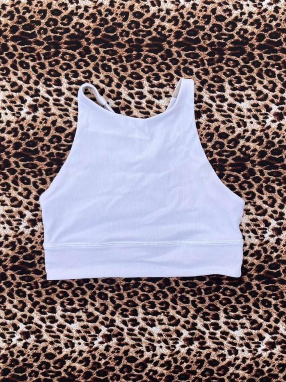 White Lululemon sports bra